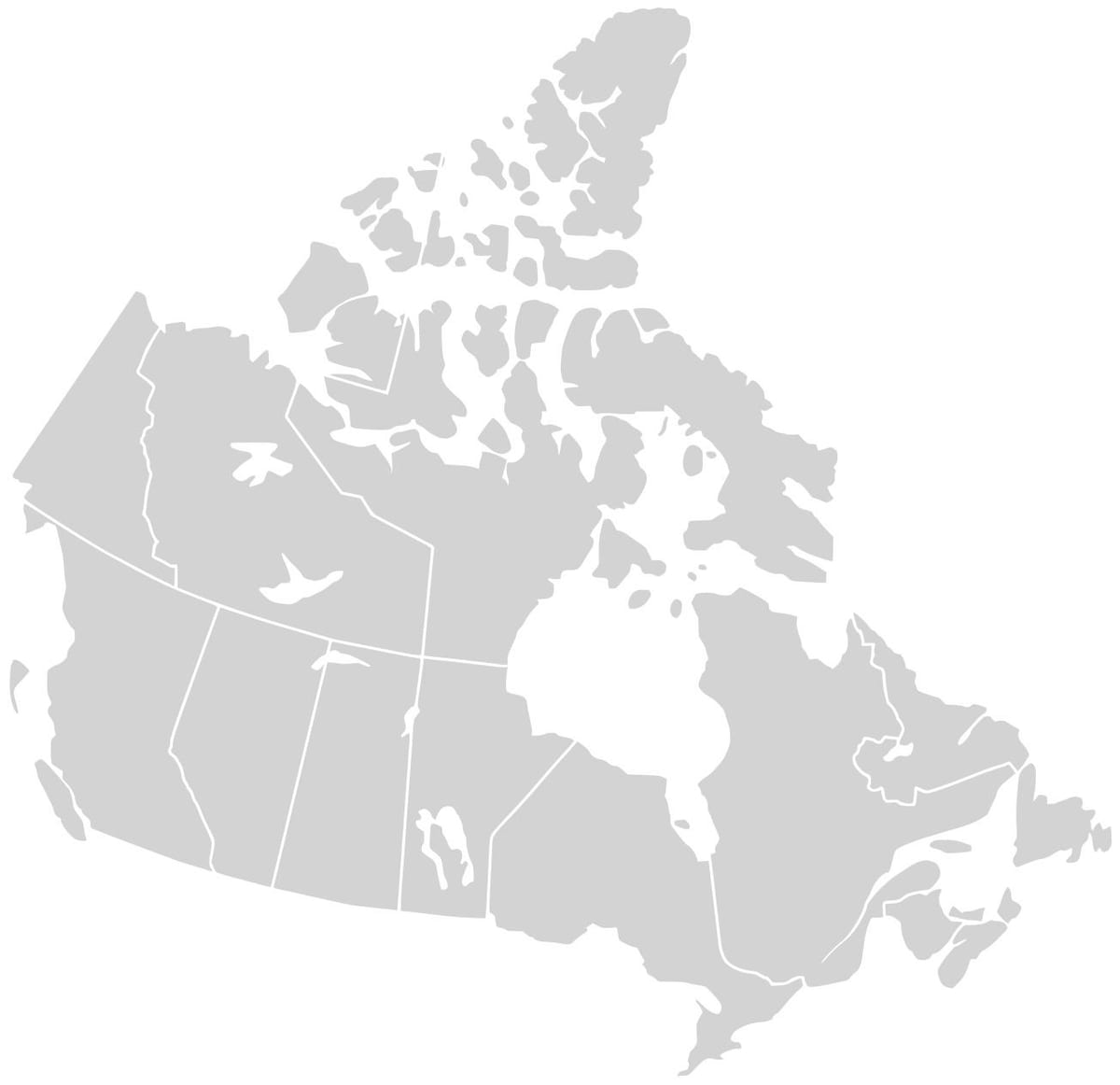 kaart van Canada vector
