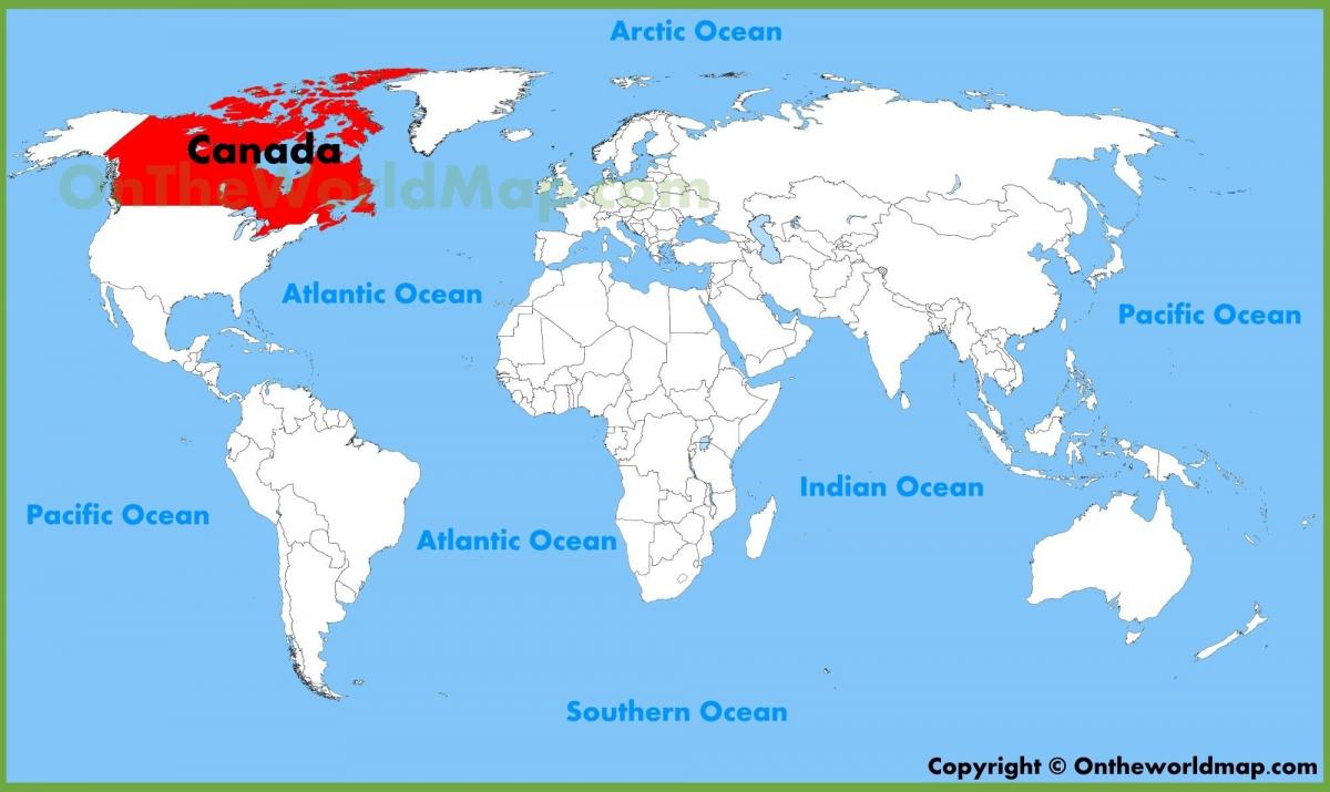 Canada word kaart