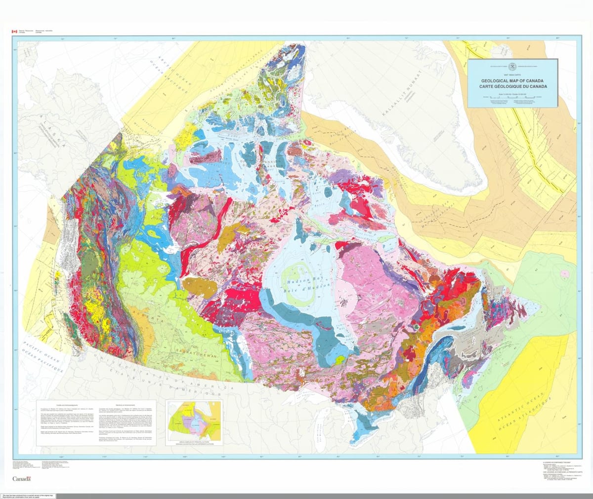 geologische kaart van Canada