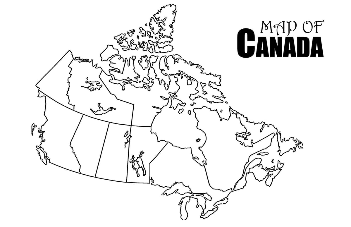 Canada kaart werkblad