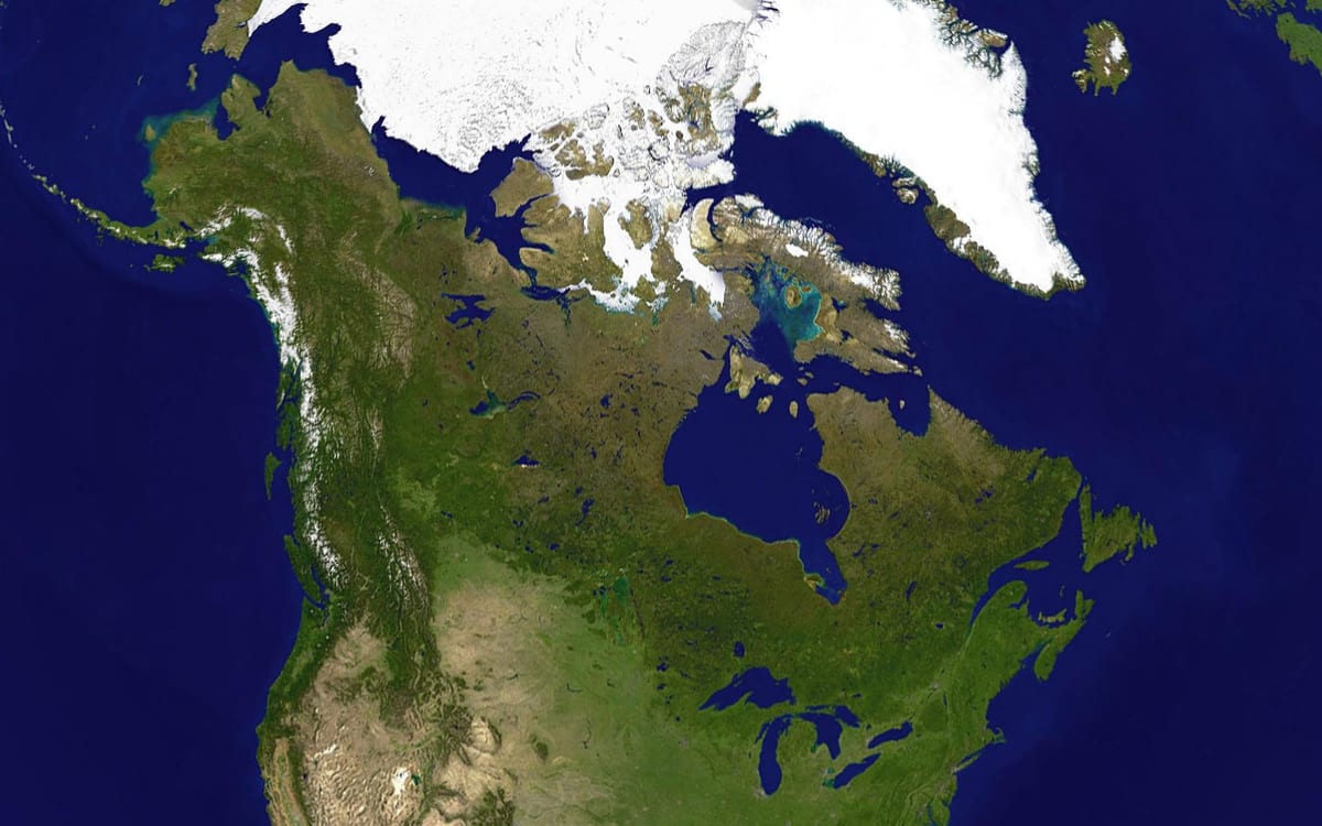 kaart van Canada satelliet