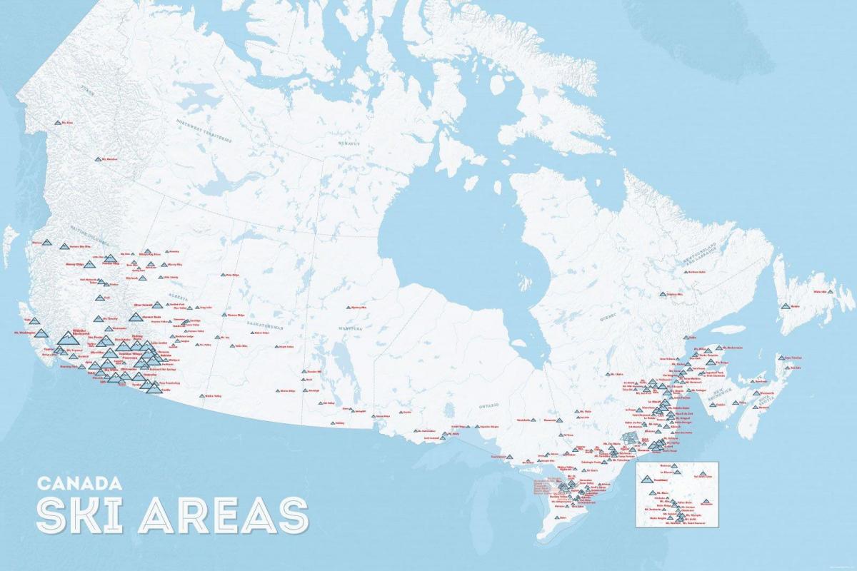 Canada skigebieden kaart