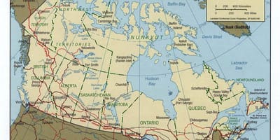 Trans-Canada highway kaart