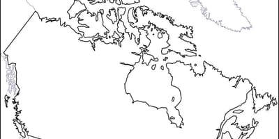 Leeg de overzichts kaart van Canada
