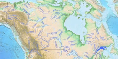 Canada ' s rivieren kaart