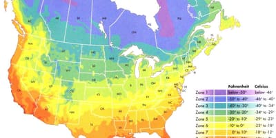 Canada temperatuur zone kaart