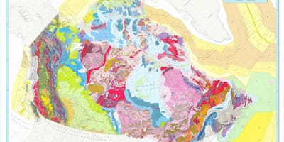 Geologische kaart van Canada