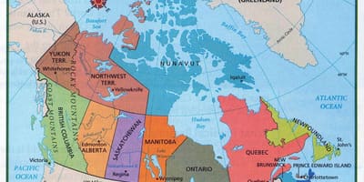 Kaart van Canada en de grote steden