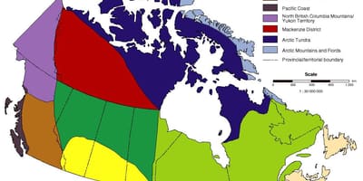 Klimaat regio ' s van Canada kaart