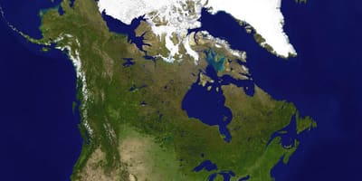 Kaart van Canada satelliet