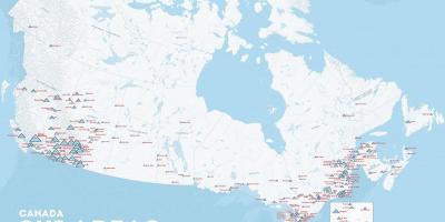 Canada skigebieden kaart
